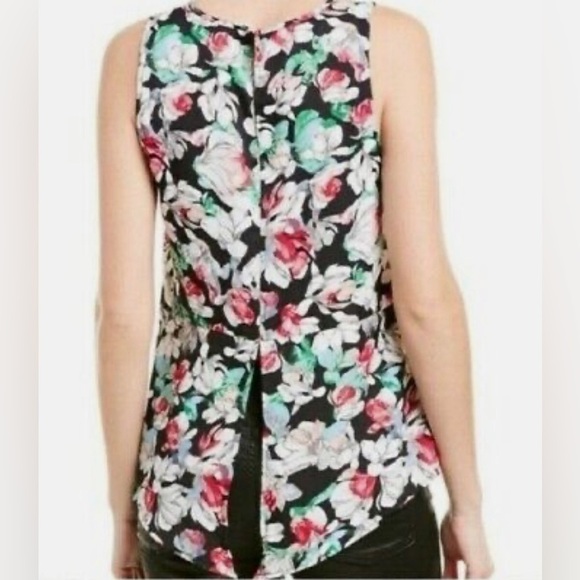 BCBGMAXAZRIA Floral Back Slit Tank Top XS - Picture 3 of 5